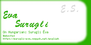 eva surugli business card