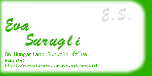 eva surugli business card